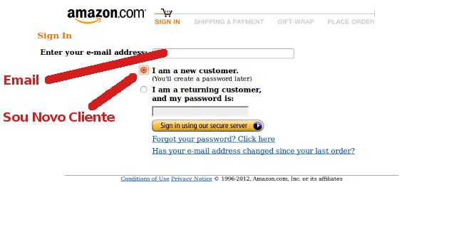 Novo Cliente Amazon