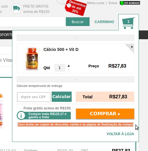 Promoção Natue. Passo 5